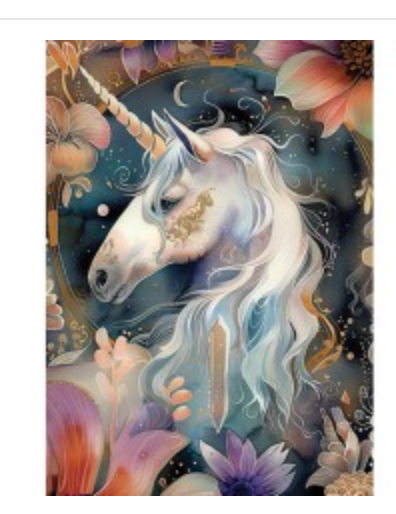 Greeting Card - Crystal Unicorn