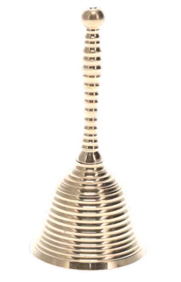Brass Striped Altar Bell 12.7cm