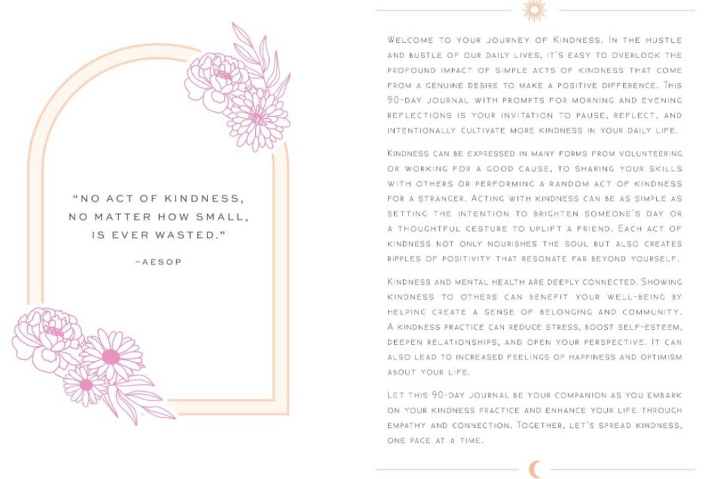 Kindness Reflection Journal 90 Days