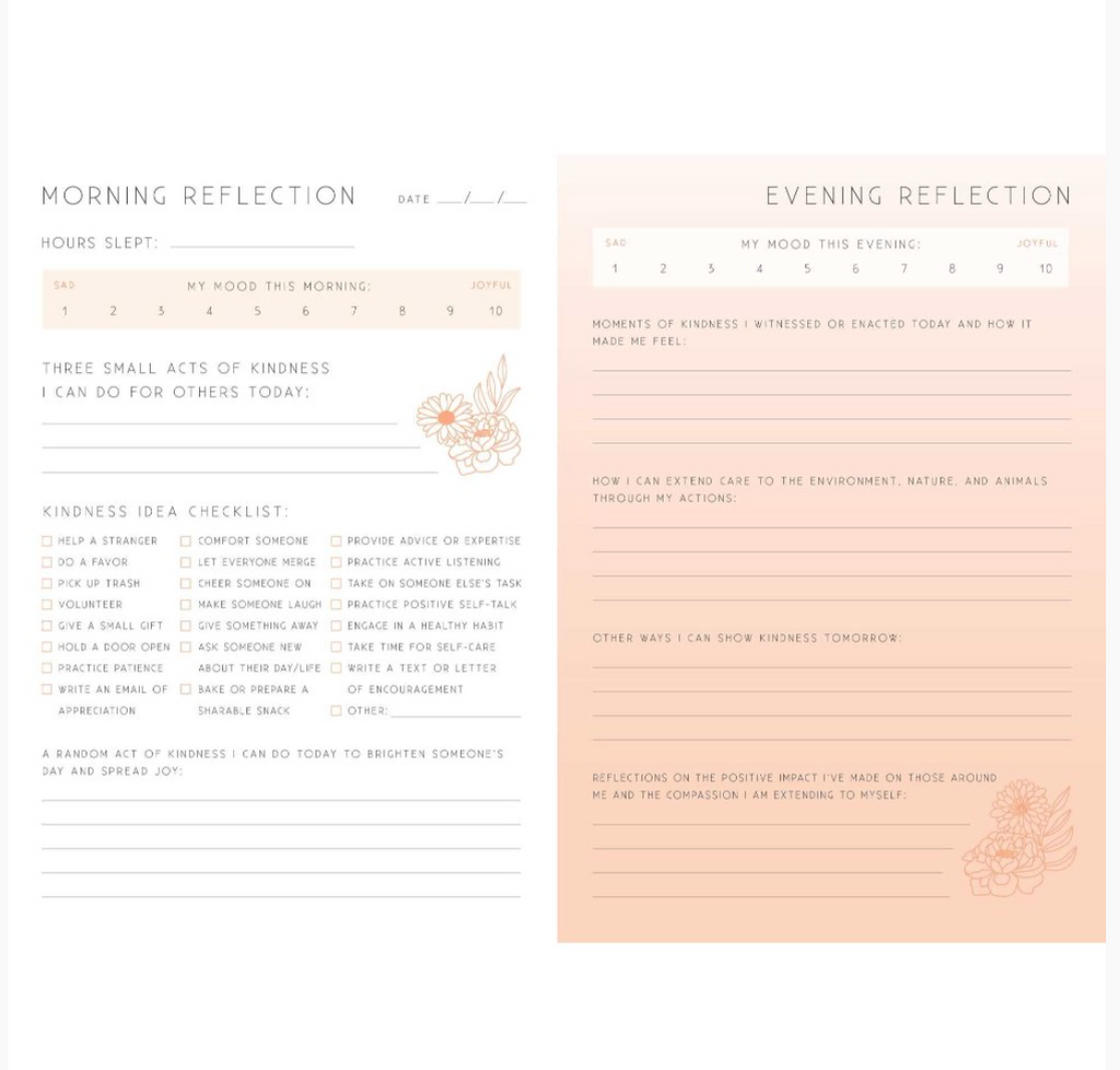 Kindness Reflection Journal 90 Days