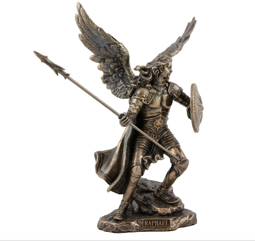 Archangel Raphael Statue - 24cm Bronze