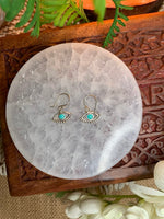 Evil Eye Turquoise Sterling Silver Earrings