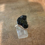 Moldavite Sterling Silver Ring Size 8