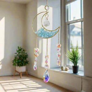 Aquamarine Moon Suncatcher