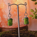 Nephrite Jade Sterling Silver Earrings