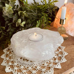 Clear Quartz Tealight Candle