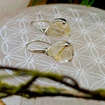 Rutilated Quartz - Angel Hair Sterling Silver Earrings