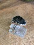 Moldavite Sterling Silver Ring Size 8