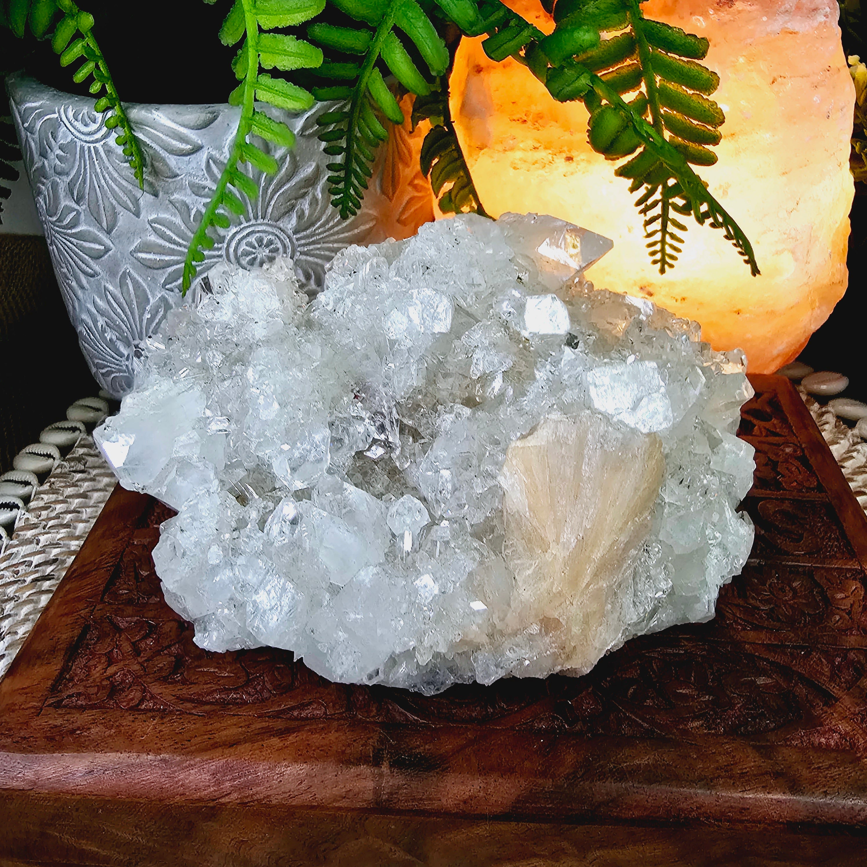 Apophyllite and Stilbite Cluster