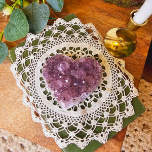 Amethyst Heart Cluster