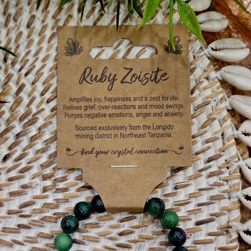 Ruby Zoisite Crystal Bracelet