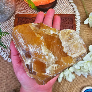 Honey Calcite Cluster