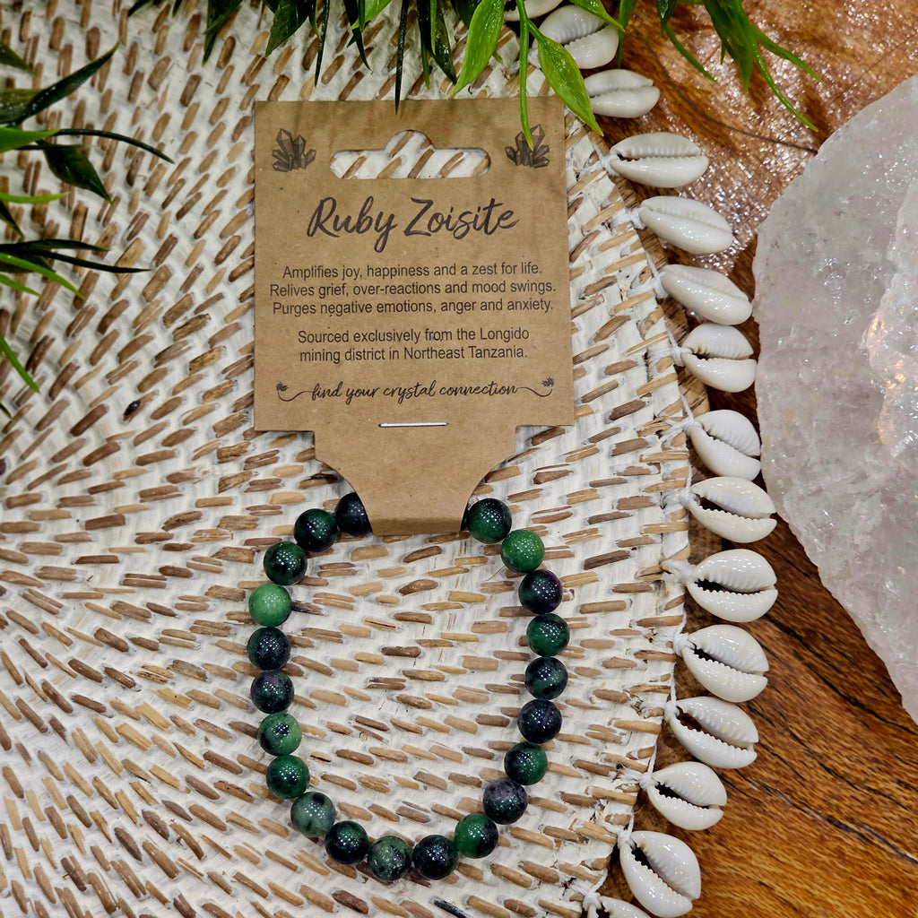 Ruby Zoisite Crystal Bracelet