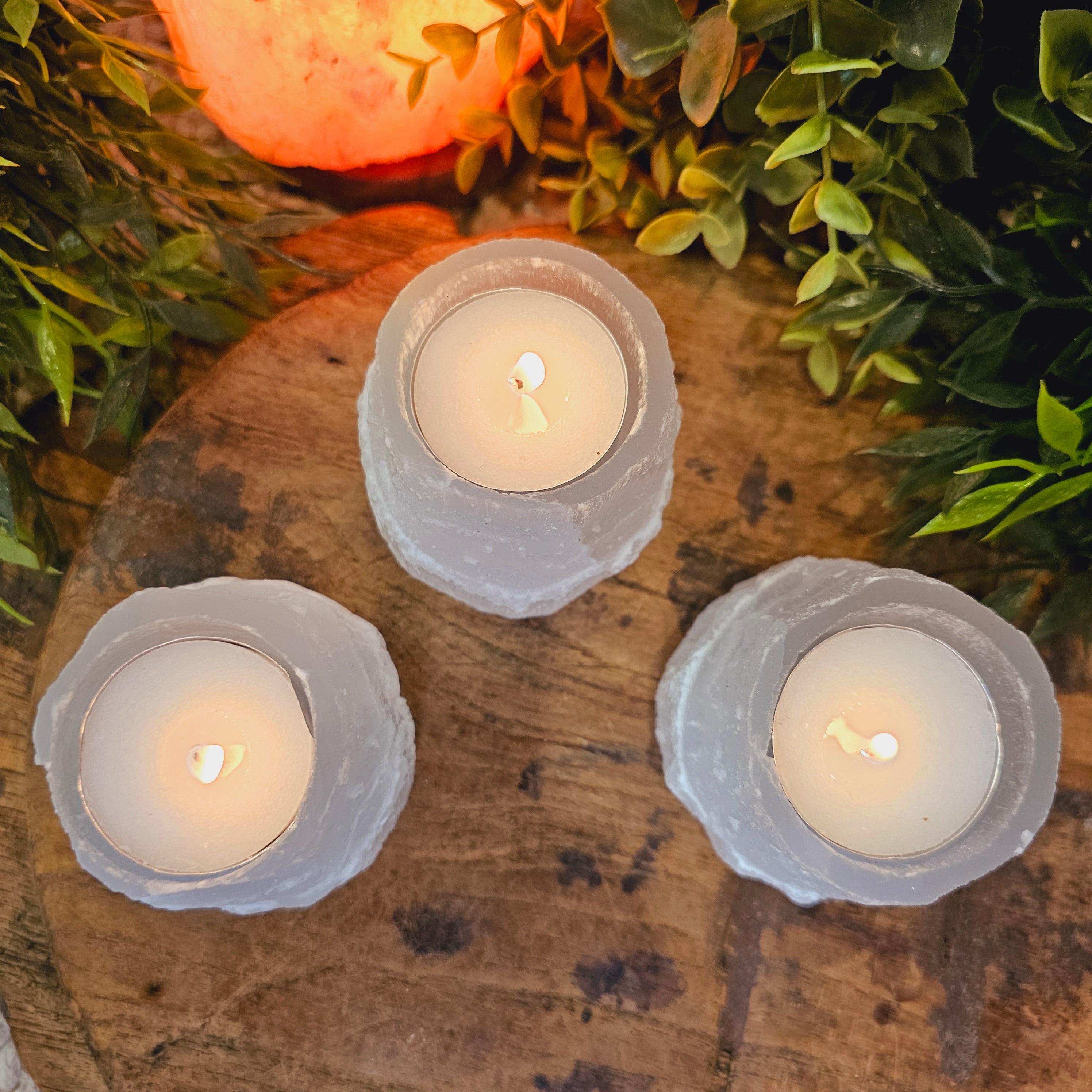 Selenite Natural Tea Light Holden's