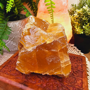 Honey Calcite Cluster