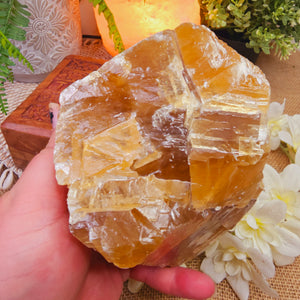 Honey Calcite Cluster