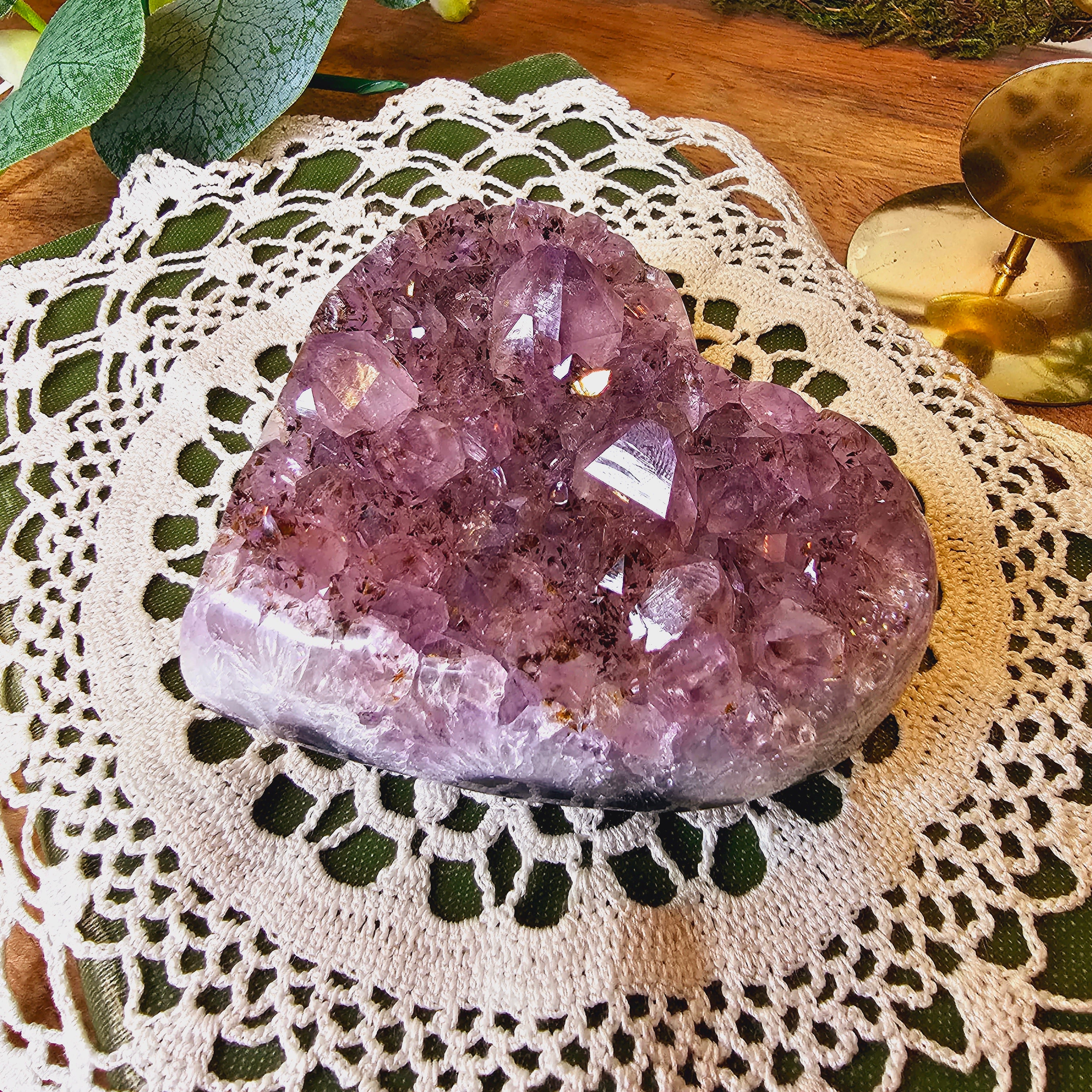 Amethyst Heart Cluster