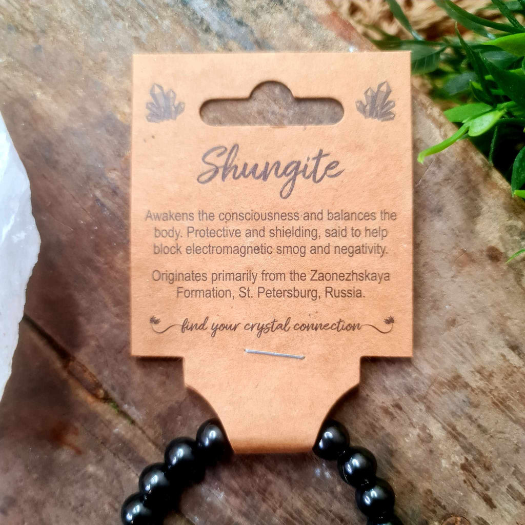Shungite Crystal Bead Bracelet Medium