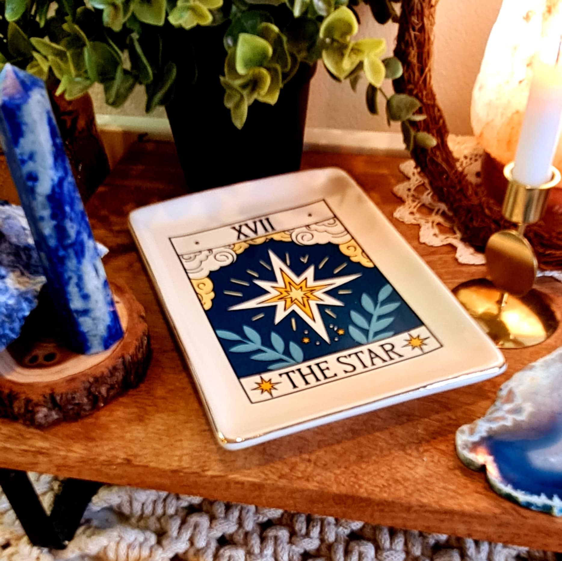 Ceramic Tarot Trinket Dish - The Star