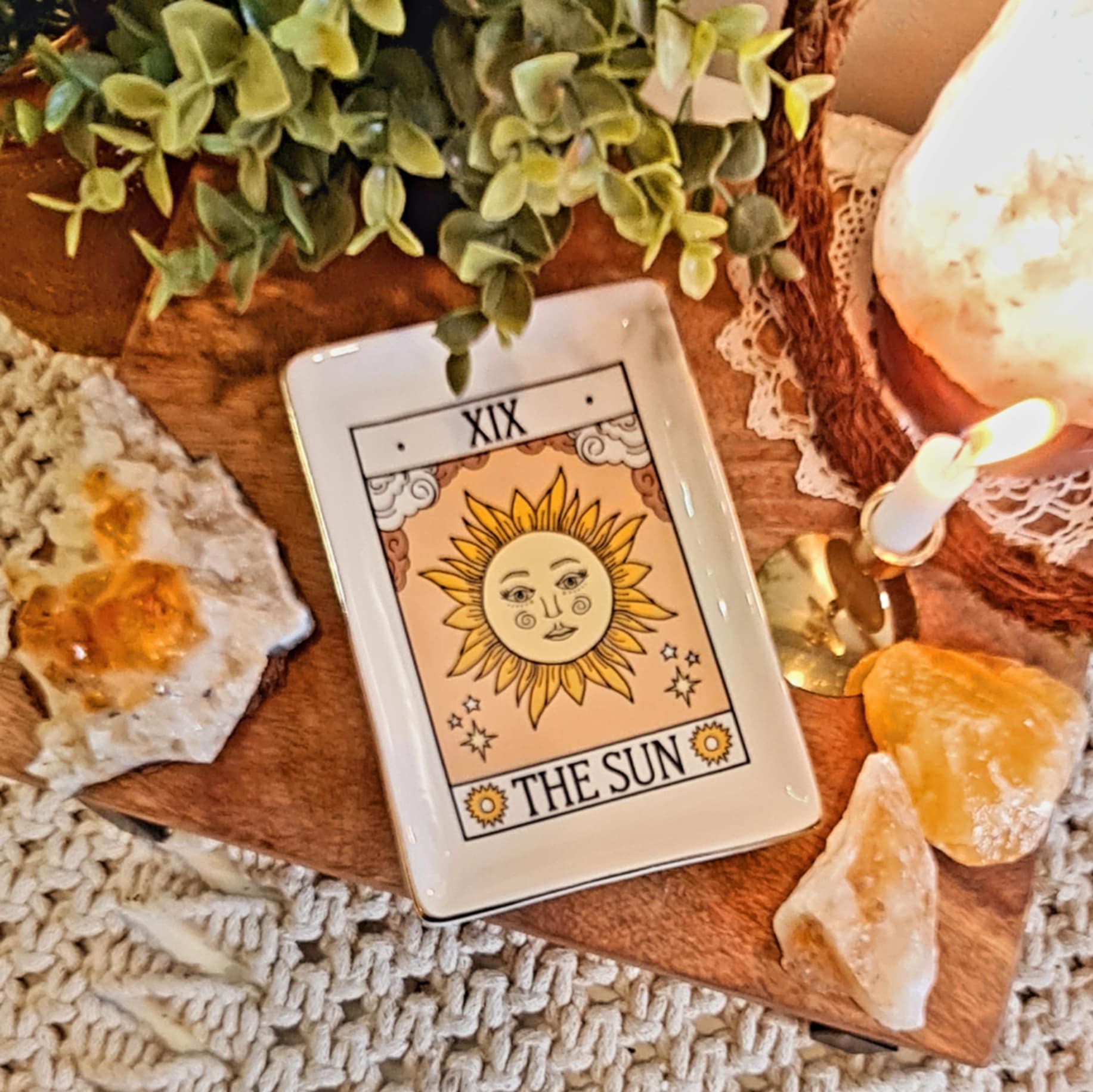 Ceramic Tarot Trinket Dish - The Sun