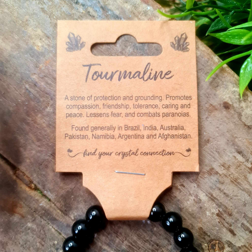 Black Tourmaline Crystal Bracelet Medium