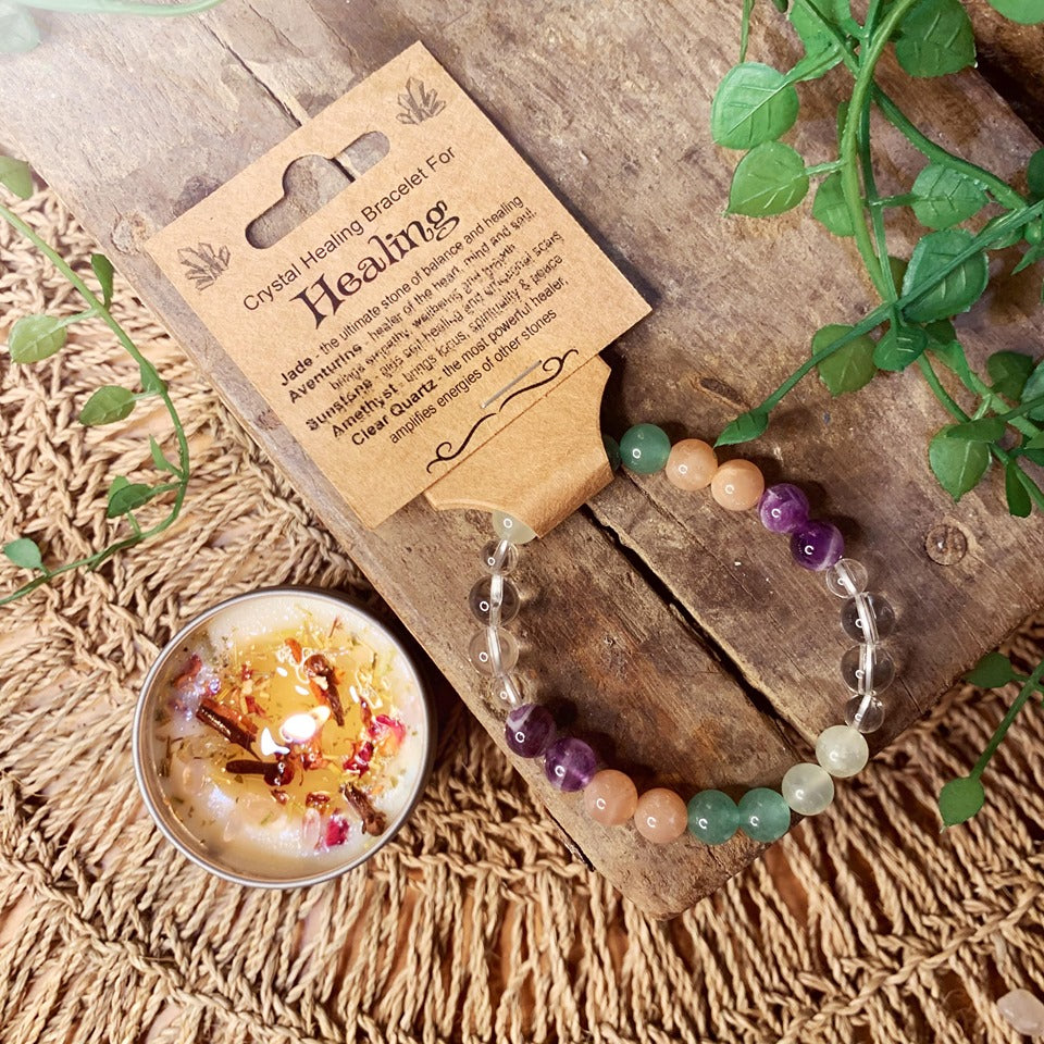 Healing Crystal Bead Bracelet