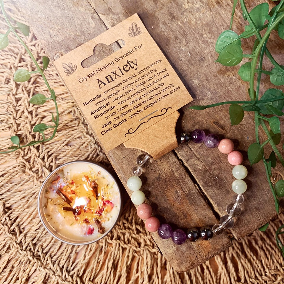 Anxiety Crystal Bead Bracelet
