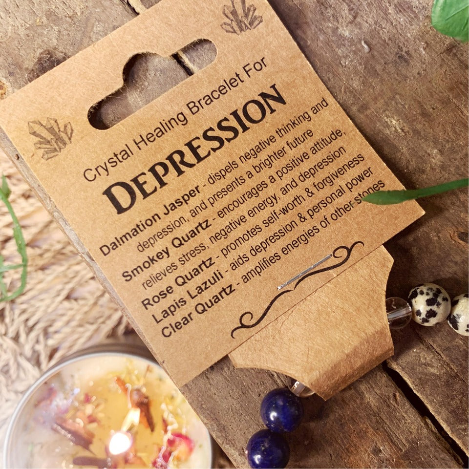 Depression Crystal Bead Bracelet