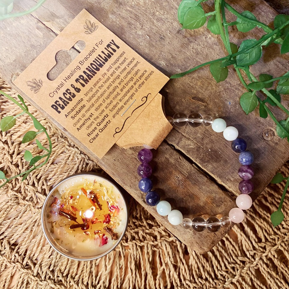 Peace & Tranquility Crystal  Bracelet