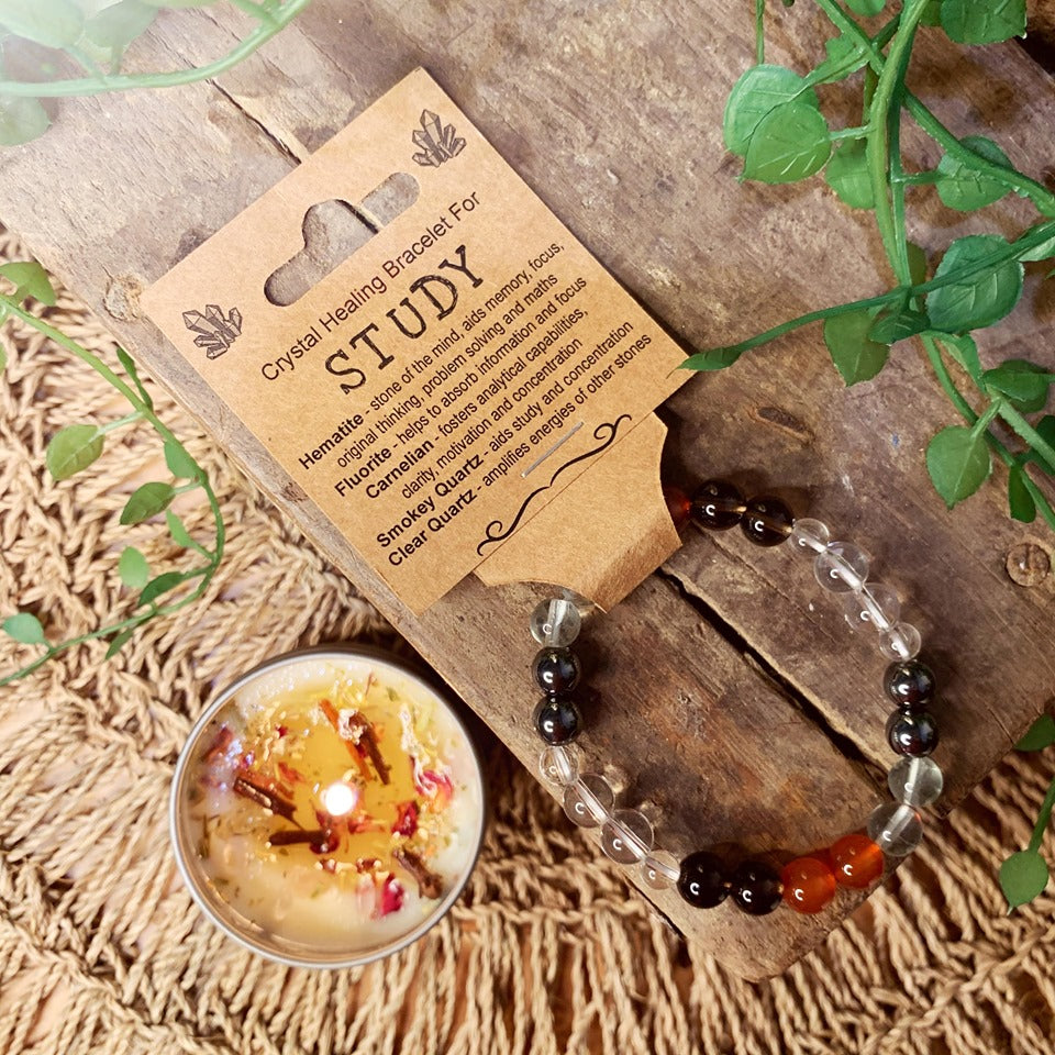 Study Crystal Bead Bracelet