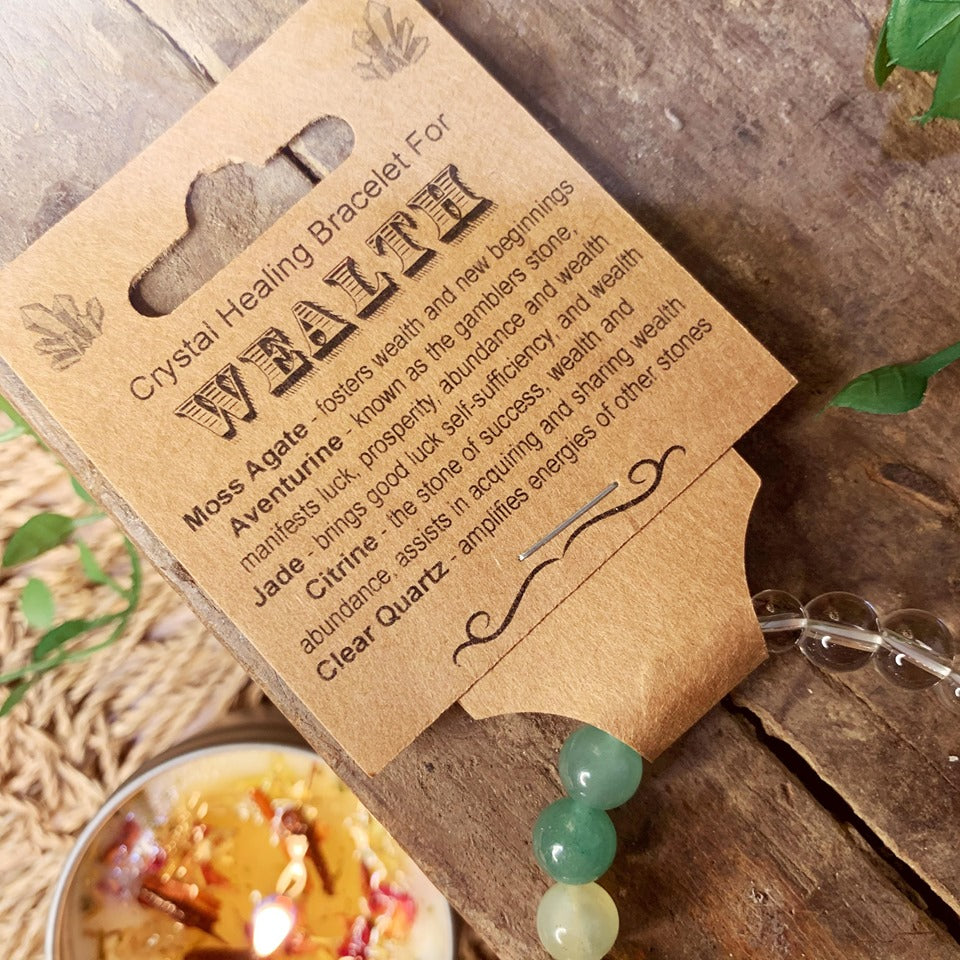 Wealth Crystal Bead Bracelet